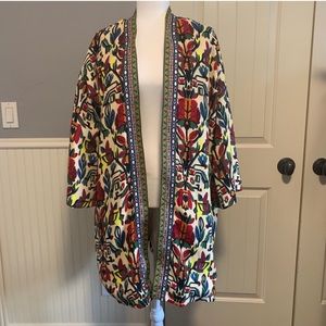 SHEIN Boho Tribal Floral Kimono Sz M